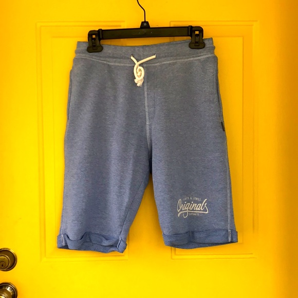 Jack & Jones Heathered Light Blue Jersey Shorts, Mens Size Small - Picture 1 of 4